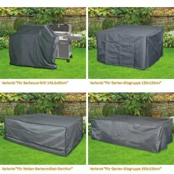WEHNCKE Gartenmöbel Schutzhülle Hülle Abdeckung Sitzgruppe Abdeckplane Öse 420 D Variante: Für Garten Sonnen Schirm Ø 250-450 Cm -Zipper Geschäft 8600354700 A2307 3814 prod 006