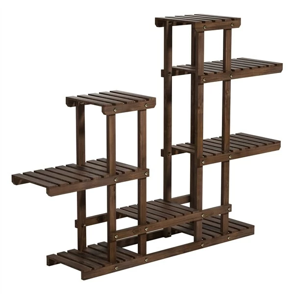 Yaheetech Pflanzenregal Holz Blumenregal 6 Ebenen Blumentreppe Garten Pflanzentreppe Outdoor Blumenständer Mehrstöckig Holzregal, 120,5x25x96,5 Cm 2 Yaheetech Pflanzenregal Holz Blumenregal 6 Ebenen Blumentreppe Garten Pflanzentreppe Outdoor Blumenständer Mehrstöckig Holzregal, 120,5x25x96,5 Cm – Bild 2