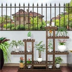 Yaheetech Pflanzenregal Holz Blumenregal 6 Ebenen Blumentreppe Garten Pflanzentreppe Outdoor Blumenständer Mehrstöckig Holzregal, 120,5x25x96,5 Cm 9 Yaheetech Pflanzenregal Holz Blumenregal 6 Ebenen Blumentreppe Garten Pflanzentreppe Outdoor Blumenständer Mehrstöckig Holzregal, 120,5x25x96,5 Cm -Zipper Geschäft 8600357600 A195 195 prod 005