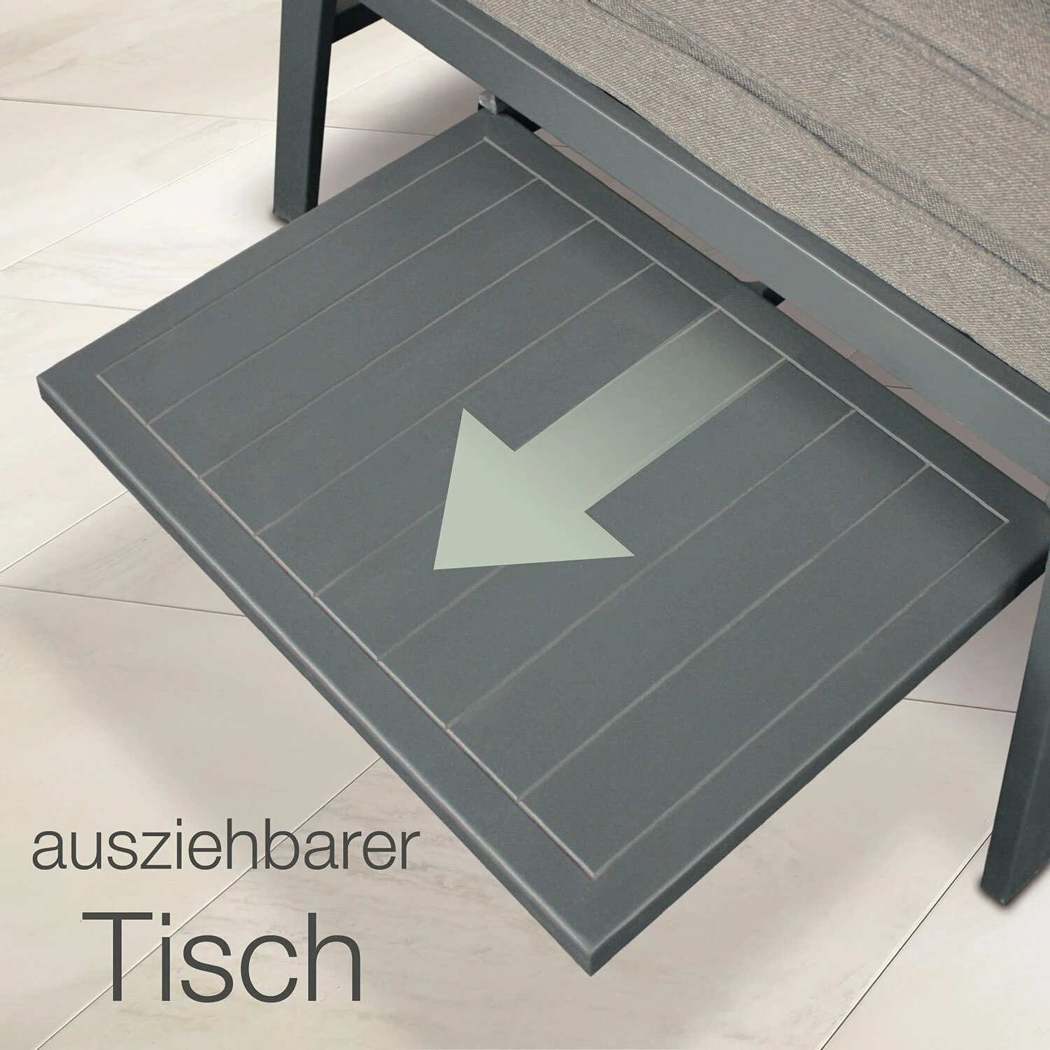 Aktivshop Garten-Liegesessel Aktiv »Deluxe« Mit Tisch 2 Aktivshop Garten-Liegesessel Aktiv »Deluxe« Mit Tisch – Bild 2