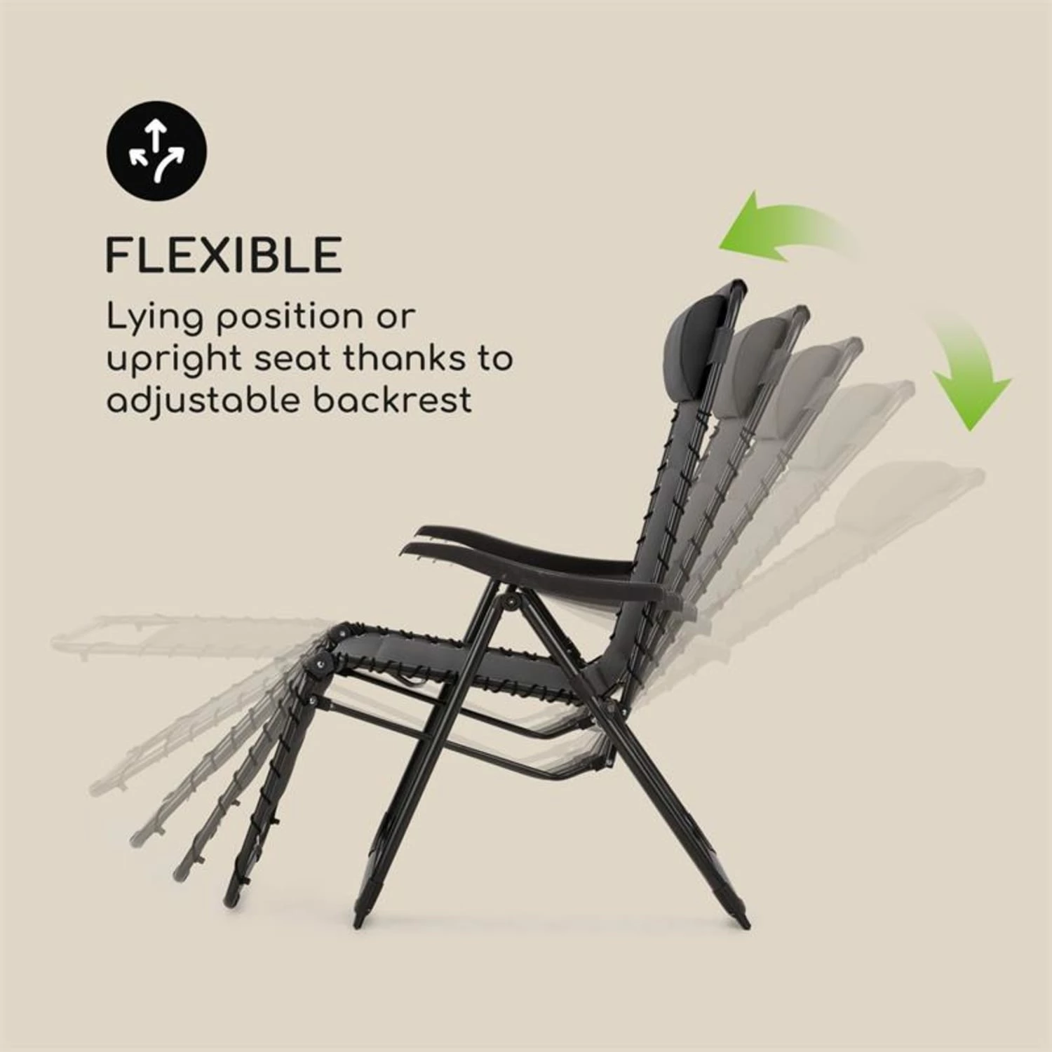 Blumfeldt California Dreaming Sonnenliege, Polsterung, Stahlrahmen, Grau 5 Blumfeldt California Dreaming Sonnenliege, Polsterung, Stahlrahmen, Grau – Bild 5