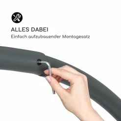 Blumfeldt Umbria Doppel-Hängematte Freistehend Stahlrahmen Kissen Dach Grau -Zipper Geschäft 8600359300 12419 prod 005