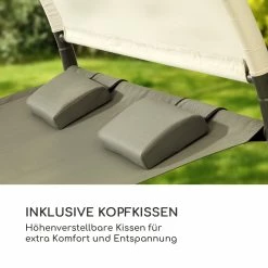 Blumfeldt Umbria Doppel-Hängematte Freistehend Stahlrahmen Kissen Dach Grau -Zipper Geschäft 8600359300 12419 prod 006