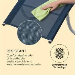 Blumfeldt Westwood Rocking Chair Schaukelliege Ergonomisch Aluminium Dunkelblau -Zipper Geschäft 8600359300 4968 prod 004