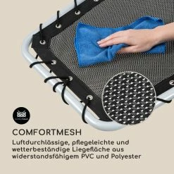 Blumfeldt The Chiller Schwingliege 77x85x173cm 360 Comfort ComfortMesh Schwarz -Zipper Geschäft 8600359300 9036 prod 006