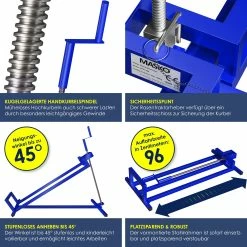 MASKO® Rasentraktor Heber 400kg Aufsitzmäher Hebevorrichtung Rasentraktorheber Reinig.Hilfe Hebebühne -Zipper Geschäft 8600364700 18923 prod 003