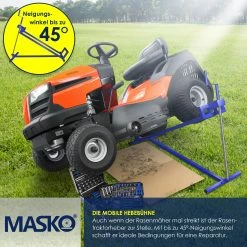 MASKO® Rasentraktor Heber 400kg Aufsitzmäher Hebevorrichtung Rasentraktorheber Reinig.Hilfe Hebebühne -Zipper Geschäft 8600364700 18923 prod 006