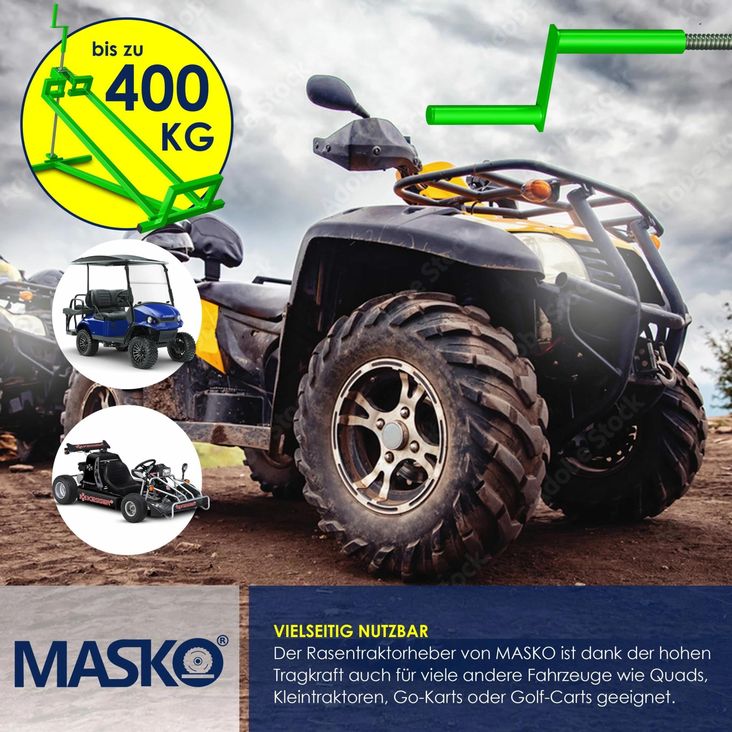 MASKO® Rasentraktor Heber 400kg Aufsitzmäher Hebevorrichtung Rasentraktorheber Reinig.Hilfe Hebebühne 5 MASKO® Rasentraktor Heber 400kg Aufsitzmäher Hebevorrichtung Rasentraktorheber Reinig.Hilfe Hebebühne – Bild 5