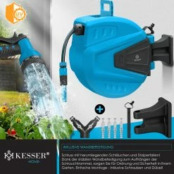 KESSER® Schlauchtrommel Schlauchaufroller Wasser | Multi-Handbrause | 180° Schwenkbar | Aufwickelstopper | Wandhalterung | Wand-Schlauchbox | Wasserschlauchtrommel | Gartenschlauch | 8 KESSER® Schlauchtrommel Schlauchaufroller Wasser | Multi-Handbrause | 180° Schwenkbar | Aufwickelstopper | Wandhalterung | Wand-Schlauchbox | Wasserschlauchtrommel | Gartenschlauch | -Zipper Geschäft 8600364700 19720 prod 003