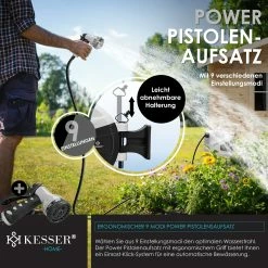 KESSER® Schlauchtrommel Schlauchaufroller Wasser | Multi-Handbrause | 180° Schwenkbar | Aufwickelstopper | Wandhalterung | Wand-Schlauchbox | Wasserschlauchtrommel | Gartenschlauch | -Zipper Geschäft 8600364700 19721 prod 006
