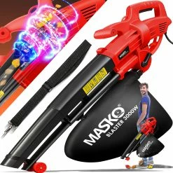 MASKO® Elektro Laubsauger 3in1 Elektrischer 3000W 45L Laubbläser Laubhäcksler
