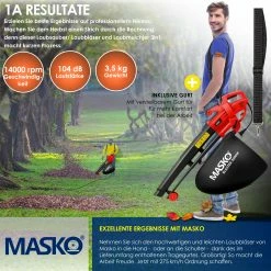MASKO® Elektro Laubsauger 3in1 Elektrischer 3000W 45L Laubbläser Laubhäcksler -Zipper Geschäft 8600364700 19898 prod 005