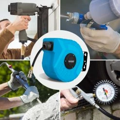 MASKO® Druckluftschlauch Aufroller Automatisch 1/4 Anschluss - Schlauchtrommel Wandschlauchhalter Schlauchaufroller Druckluftschlauch-Aufroller Druckluftschlauch-trommel -Zipper Geschäft 8600364700 21481 prod 005