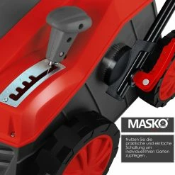 MASKO® - Elektro 2in1 Vertikutierer Rasenlüfter 1800 Watt 40cm Arbeitsbreite 55L Fangkorb Inkl. Lüfterwalze Lüfter Moosentferner, 5-stufige Arbeitstiefe Einstellbar , Höhenverstellbarer Holm -Zipper Geschäft 8600364700 21805 prod 003