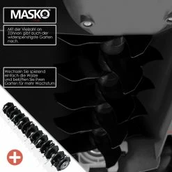 MASKO® - Elektro 2in1 Vertikutierer Rasenlüfter 1800 Watt 40cm Arbeitsbreite 55L Fangkorb Inkl. Lüfterwalze Lüfter Moosentferner, 5-stufige Arbeitstiefe Einstellbar , Höhenverstellbarer Holm -Zipper Geschäft 8600364700 21805 prod 004
