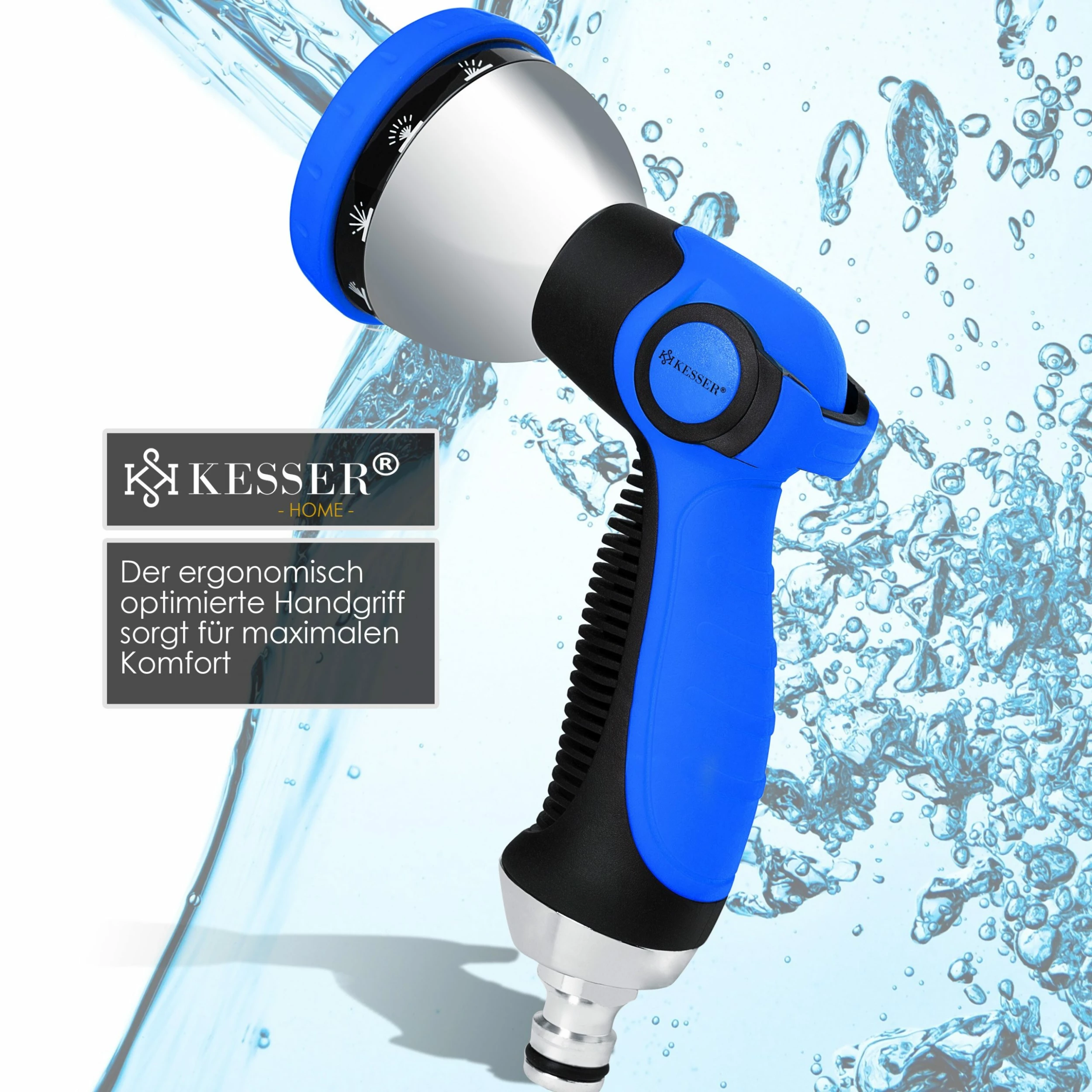 KESSER® Garten-Handbrause Premium 10 Funktionen | Garten-Spritzpistole Für Alle Gängigen Gartenschlauch-Systeme | Gartenbrause | | Spritzdüse | Mit Feststellfunktion | Drücke Bis 10 Bar | 4 KESSER® Garten-Handbrause Premium 10 Funktionen | Garten-Spritzpistole Für Alle Gängigen Gartenschlauch-Systeme | Gartenbrause | | Spritzdüse | Mit Feststellfunktion | Drücke Bis 10 Bar | – Bild 4