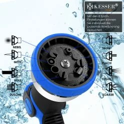 KESSER® Garten-Handbrause Premium 10 Funktionen | Garten-Spritzpistole Für Alle Gängigen Gartenschlauch-Systeme | Gartenbrause | | Spritzdüse | Mit Feststellfunktion | Drücke Bis 10 Bar | 10 KESSER® Garten-Handbrause Premium 10 Funktionen | Garten-Spritzpistole Für Alle Gängigen Gartenschlauch-Systeme | Gartenbrause | | Spritzdüse | Mit Feststellfunktion | Drücke Bis 10 Bar | -Zipper Geschäft 8600364700 22045 prod 005