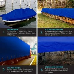KESSER® Premium Abdeckplane Mit Ösen, 650 G/m² PVC Wasserdicht & Reißfest - Hochwertige Plane Universell Für LKW, Pool, Holz Gartenmöbel - Abdeckung, Schutzplane, Gewebeplane -Zipper Geschäft 8600364700 22736 prod 003