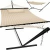 KESSER® Hängematte HILL Mit Gestell Kissen Doppelhängematte Für 2 Personen-Stabiler Rahmen -200kg Belastbarkeit Indoor & Outdoor XXL Hängesessel Doppel Mehrpersonen Garten Pool Balkon Terrasse