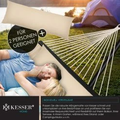 KESSER® Hängematte HILL Mit Gestell Kissen Doppelhängematte Für 2 Personen-Stabiler Rahmen -200kg Belastbarkeit Indoor & Outdoor XXL Hängesessel Doppel Mehrpersonen Garten Pool Balkon Terrasse 10 KESSER® Hängematte HILL Mit Gestell Kissen Doppelhängematte Für 2 Personen-Stabiler Rahmen -200kg Belastbarkeit Indoor & Outdoor XXL Hängesessel Doppel Mehrpersonen Garten Pool Balkon Terrasse -Zipper Geschäft 8600364700 23022 prod 005