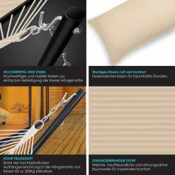 KESSER® Hängematte HILL Mit Gestell Kissen Doppelhängematte Für 2 Personen-Stabiler Rahmen -200kg Belastbarkeit Indoor & Outdoor XXL Hängesessel Doppel Mehrpersonen Garten Pool Balkon Terrasse 11 KESSER® Hängematte HILL Mit Gestell Kissen Doppelhängematte Für 2 Personen-Stabiler Rahmen -200kg Belastbarkeit Indoor & Outdoor XXL Hängesessel Doppel Mehrpersonen Garten Pool Balkon Terrasse -Zipper Geschäft 8600364700 23022 prod 006