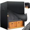 KESSER® Premium Strandkorb Schutzhülle Mit Belüftungsöffnungen, Strandkorbhülle Wasserdicht, Winterfest UV-Beständiges, Schwerlast Reißfest 600D Oxford Gewebe Abdeckung (135x100x160/150cm)