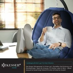 KESSER® Luxe Hängesessel Mit Gestell + Weicher Sitzkissen, Seitenpolsterung, Sitz- Und Rückenkissen Hängekorb Indoor & Outdoor, Garten Schaukel Korb Hängestuhl Stabiler Standfuß, Max. 150 Kg 10 KESSER® Luxe Hängesessel Mit Gestell + Weicher Sitzkissen, Seitenpolsterung, Sitz- Und Rückenkissen Hängekorb Indoor & Outdoor, Garten Schaukel Korb Hängestuhl Stabiler Standfuß, Max. 150 Kg -Zipper Geschäft 8600364700 23157 prod 005