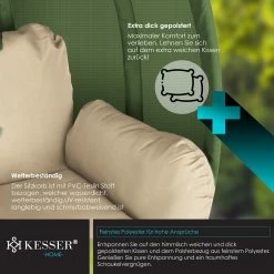 KESSER® Luxe Hängesessel Mit Gestell + Weicher Sitzkissen, Seitenpolsterung, Sitz- Und Rückenkissen Hängekorb Indoor & Outdoor, Garten Schaukel Korb Hängestuhl Stabiler Standfuß, Max. 150 Kg -Zipper Geschäft 8600364700 23158 prod 004