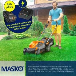 MASKO® Akku Rasenmäher ECO-X10 Inkl. 2X Akkus Li-Ion Batterie 4 Ah & Doppel-Ladegerät – Rasentrimmer Schnittbreite, 25-75mm Schnitthöhenverstellung 11 MASKO® Akku Rasenmäher ECO-X10 Inkl. 2X Akkus Li-Ion Batterie 4 Ah & Doppel-Ladegerät – Rasentrimmer Schnittbreite, 25-75mm Schnitthöhenverstellung -Zipper Geschäft 8600364700 23491 prod 006