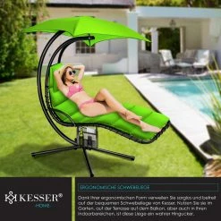 KESSER® Schwebeliege Mit Sonnenschirm, Hängeliege , Sonnenliege H200, L194, B100 Cm, Relaxliege, Schaukelliege Hängematte , Bis 120 Kg Belastbar , Schaukelliege, Auflagen - Nackenkissen 8 KESSER® Schwebeliege Mit Sonnenschirm, Hängeliege , Sonnenliege H200, L194, B100 Cm, Relaxliege, Schaukelliege Hängematte , Bis 120 Kg Belastbar , Schaukelliege, Auflagen - Nackenkissen -Zipper Geschäft 8600364700 23640 prod 003