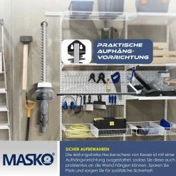 MASKO® Akku Heckenschere Profi Hecken & Strauchschere 57cm Schnittlänge Inkl. 21V Akku 3,0 Ah & Ladegerät Kabellos Elektro-Heckenschere 27mm Zahnabstand Dual Schnittklingen Verstellbarer Griff -Zipper Geschäft 8600364700 23713 prod 003