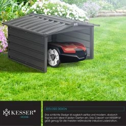 KESSER® Mähroboter Garage Mit Satteldach Dach Carport Überdachung Für Mähroboter Rasenmäher Rasenroboter Automower Garten Metall Witterungsbeständig Mährobotergarage Inkl. Montagematerial -Zipper Geschäft 8600364700 23800 prod 006