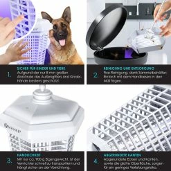 KESSER® Elektrischer Insektenvernichter 18W Insektenfalle Elektrisch 360° Mit UV-Lampe Mückenlampe Fliegenfänger Fliegenfalle Inkl. Insektenfeger Insektenkiller Für Innenräume & Außen Garten Terrasse -Zipper Geschäft 8600364700 23918 prod 003