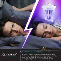 KESSER® Elektrischer Insektenvernichter 18W Insektenfalle Elektrisch 360° Mit UV-Lampe Mückenlampe Fliegenfänger Fliegenfalle Inkl. Insektenfeger Insektenkiller Für Innenräume & Außen Garten Terrasse -Zipper Geschäft 8600364700 23918 prod 004