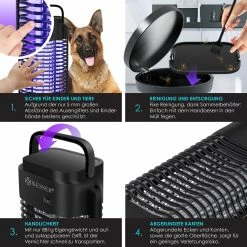 KESSER® Elektrischer Insektenvernichter 18W Insektenfalle Elektrisch 360° Mit UV-Lampe Mückenlampe Fliegenfänger Fliegenfalle Inkl. Insektenfeger Insektenkiller Für Innenräume & Außen Garten Terrasse -Zipper Geschäft 8600364700 23920 prod 003
