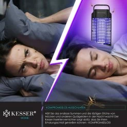 KESSER® Elektrischer Insektenvernichter 18W Insektenfalle Elektrisch 360° Mit UV-Lampe Mückenlampe Fliegenfänger Fliegenfalle Inkl. Insektenfeger Insektenkiller Für Innenräume & Außen Garten Terrasse -Zipper Geschäft 8600364700 23920 prod 004