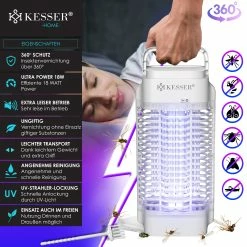 KESSER® Elektrischer Insektenvernichter 18W Insektenfalle Elektrisch 360° Mit UV-Lampe Mückenlampe Fliegenfänger Fliegenfalle Inkl. Insektenfeger Insektenkiller Für Innenräume & Außen Garten Terrasse 7 KESSER® Elektrischer Insektenvernichter 18W Insektenfalle Elektrisch 360° Mit UV-Lampe Mückenlampe Fliegenfänger Fliegenfalle Inkl. Insektenfeger Insektenkiller Für Innenräume & Außen Garten Terrasse -Zipper Geschäft 8600364700 23921 prod 002