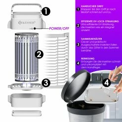 KESSER® Elektrischer Insektenvernichter 18W Insektenfalle Elektrisch 360° Mit UV-Lampe Mückenlampe Fliegenfänger Fliegenfalle Inkl. Insektenfeger Insektenkiller Für Innenräume & Außen Garten Terrasse 10 KESSER® Elektrischer Insektenvernichter 18W Insektenfalle Elektrisch 360° Mit UV-Lampe Mückenlampe Fliegenfänger Fliegenfalle Inkl. Insektenfeger Insektenkiller Für Innenräume & Außen Garten Terrasse -Zipper Geschäft 8600364700 23921 prod 005