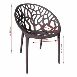 TRISENS Gartenstuhl Kunststoff Stapelstuhl Bistrostuhl Küchenstuhl Stuhl Stapelbar -Zipper Geschäft 8600366200 11908 prod 004