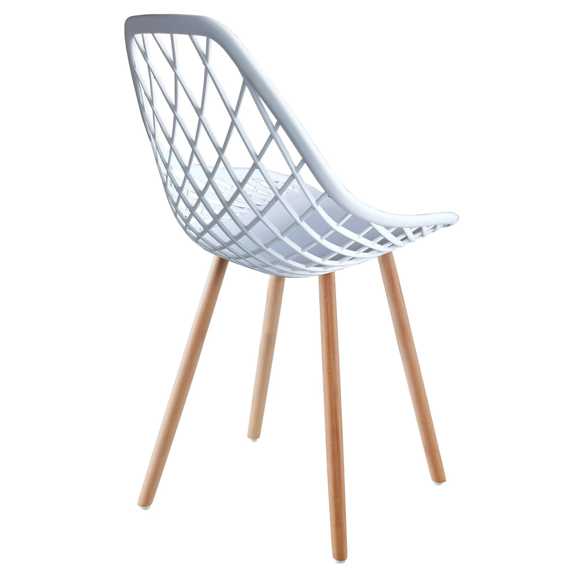 TRISENS 2er 4er Set Kunststoffstuhl Küchenstuhl Esszimmerstuhl Gartenstuhl Stuhl Holzbein 5 TRISENS 2er 4er Set Kunststoffstuhl Küchenstuhl Esszimmerstuhl Gartenstuhl Stuhl Holzbein – Bild 5