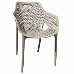 TRISENS Gartensessel Gartenstuhl Kunststoff Stapelstuhl Armlehne Küchenstuhl Bistrostuhl