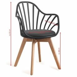 TRISENS Moderner Esszimmerstuhl Im Eleganten Design - Bequemer Gartenstuhl In 5 Farbvariationen Mit Gepolsterter Sitzfläche - Pflegeleichte Terrassenstühle Mit Holzbeinen Für Den Außen- Und Innenbereich -Zipper Geschäft 8600366200 12550 prod 004