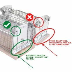 RatzFatz® Mausefalle Lebendfalle 20cm Groß ?Inkl Ebook? Effektiv, Robust – Mäuse, Holz, Lebend Fangen, Kastenfalle, Draht, Keller, Carport, Terrasse, Indoor, Outdoor, Medium, Trapstar MBM-01 -Zipper Geschäft 8600367000 1456 prod 005