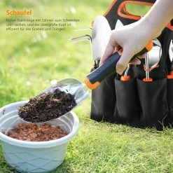 Tacklife GGT4A 6-teiliges Gartenwerkzeug-Set Aus Edelstahl, Robust, Mit Rutschfestem Gummigriff, Aufbewahrungstasche, Outdoor-Handwerkzeuge, Gartengeschenke Für Eltern Und Kinder, Schwarz Und Orange 11 Tacklife GGT4A 6-teiliges Gartenwerkzeug-Set Aus Edelstahl, Robust, Mit Rutschfestem Gummigriff, Aufbewahrungstasche, Outdoor-Handwerkzeuge, Gartengeschenke Für Eltern Und Kinder, Schwarz Und Orange -Zipper Geschäft 8600367000 2266 prod 006