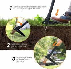 TACKLIFE GSW1A, Stehender Jäter, Verdickter Edelstahl Mit 3 Krallen Und Hochfesten Pedalen, Automatisches Federrücklaufgerät, Effizienter Jäter -Zipper Geschäft 8600367000 2365 prod 004